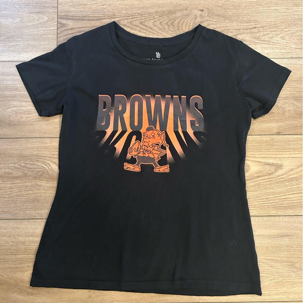 Junk Food Cleveland Browns Graphic Tee Women’s‎ Small NFL Black